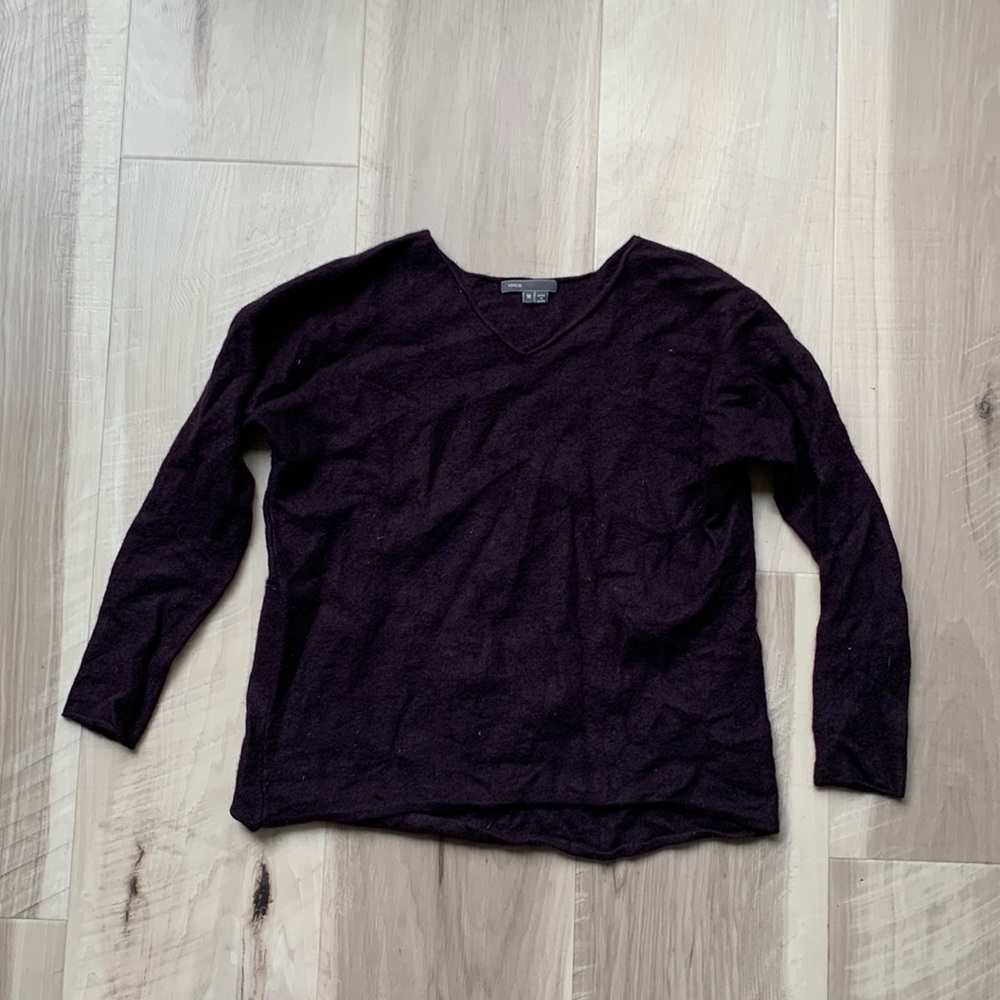 Vince Dark Purple Cashmere Sweater Medium